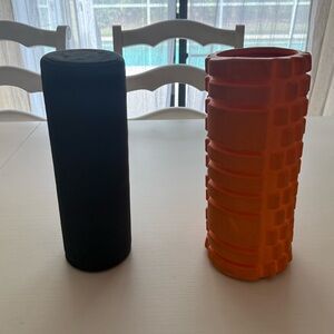 2 in 1 Foam Roller, Textured Deep Massage Roller with Smooth Style Roller